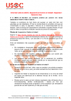 Informa’t amb la USOC. Exposició al fred en el treball impactes i mesures clau