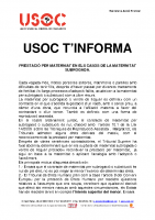 Prestació per maternitat en els casos de la maternitat subrogada. 2017