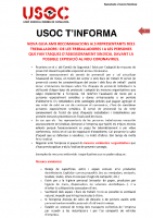 USOC T’INFORMA Guia Recomanacions Coronavirus﻿