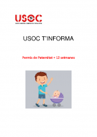 USOC t’Informa: Paternitat 12 setmanes