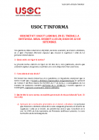 USOC T’INFORMA. treball a distància