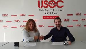 Signatura de conveni USOC - Institut Numància Formació
